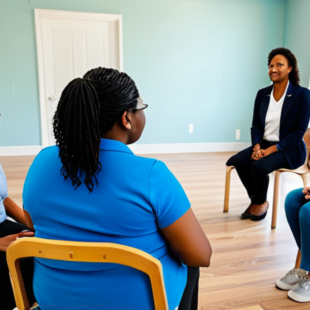 **
"A mediator facilitating a restorative justice circle in a bright, modern community center, fully clothed, appropriate attire, safe for work, perfect anatomy, natural proportions, family-friendly. Participants are engaged in respectful dialogue. The room is decorated with calming colors and natural light. Professional photo, high quality."
**