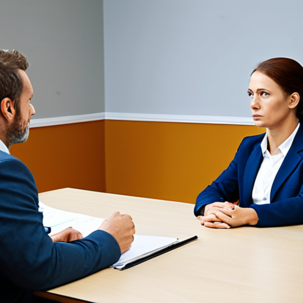 Mediation Meeting**
A brightly lit, modern meeting room. A professional mediator sits at a table with a victim of a petty crime (e.g., vandalism) and the offender. The victim appears calm but concerned, the offender looks remorseful. They are all fully clothed in appropriate, everyday attire. The setting is non-threatening and supportive. Safe for work, appropriate content, fully clothed, family-friendly, perfect anatomy, correct proportions, natural pose, professional photography, high quality.
**