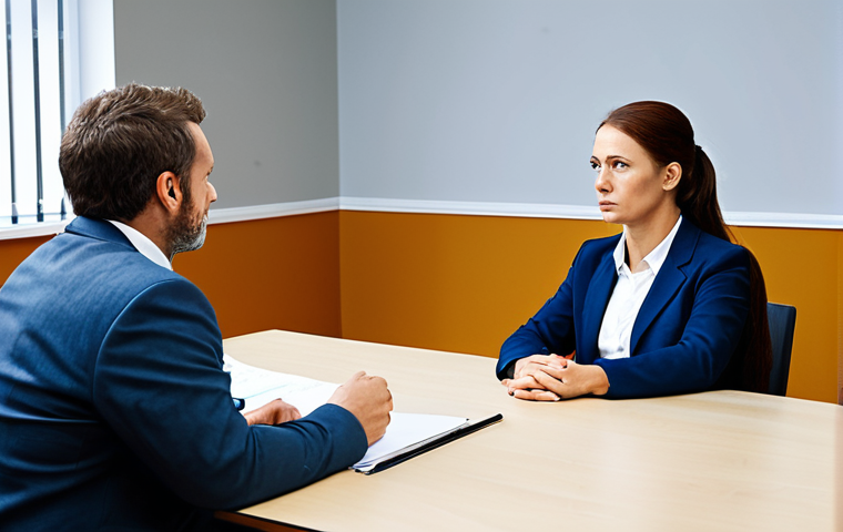Mediation Meeting**
A brightly lit, modern meeting room. A professional mediator sits at a table with a victim of a petty crime (e.g., vandalism) and the offender. The victim appears calm but concerned, the offender looks remorseful. They are all fully clothed in appropriate, everyday attire. The setting is non-threatening and supportive. Safe for work, appropriate content, fully clothed, family-friendly, perfect anatomy, correct proportions, natural pose, professional photography, high quality.
**